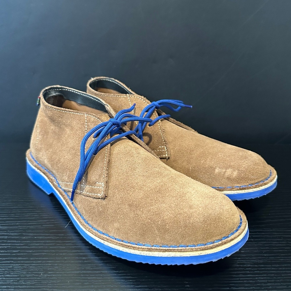 Veldskoen Heritage Tan Suede Chukka‎ Boots Blue Mens South Africa Made Size 9